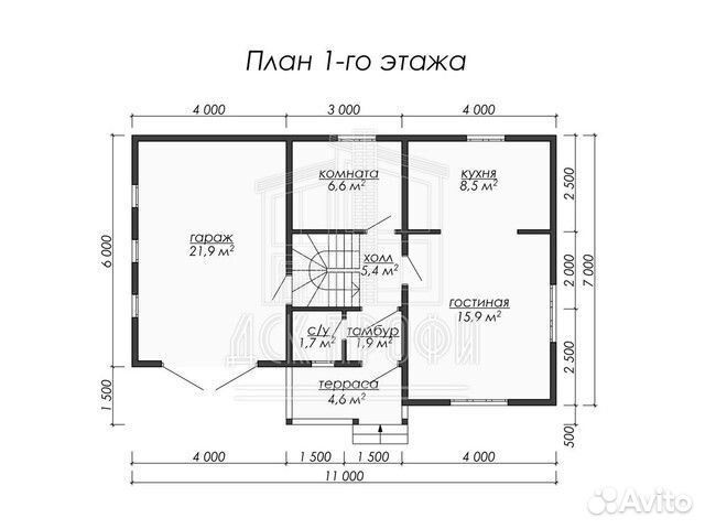 Каркасный дом под ключ 103м2 с гаражом
