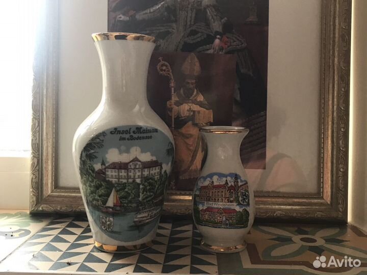 Две немецкие вазочки- фарфор