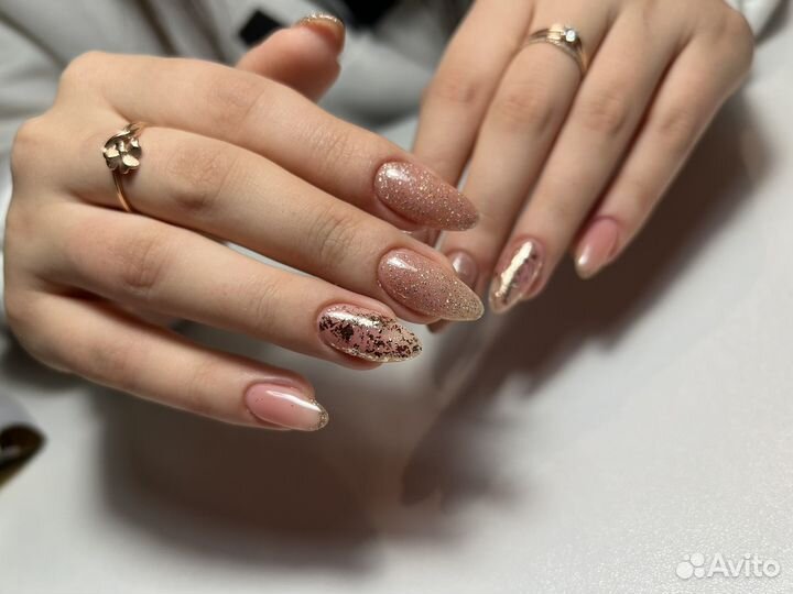 Маникюр гель - лаком на дому. Укрепление гелем