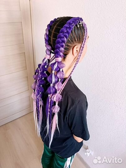 Афрокосы, афролоконы, зизи, брейды в хвост