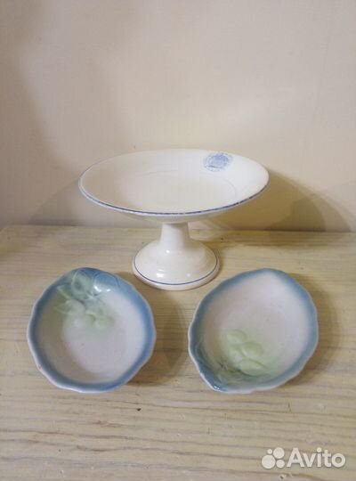Фарфоровая посуда с синим рисунком СССР
