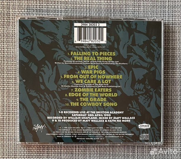 Faith No More-Live AT The Brixton Academy CD