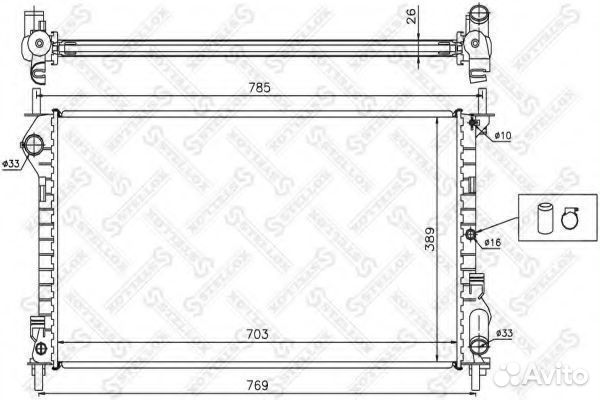 Радиатор 1025395SX stellox