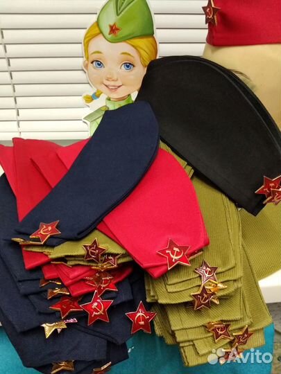 Пилотка солдатская с советской звездой