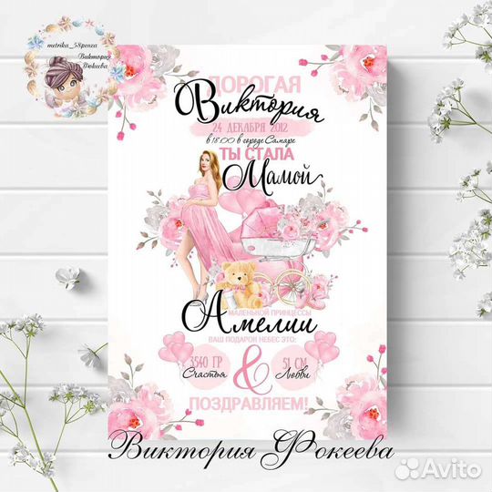 Поздравительный постер