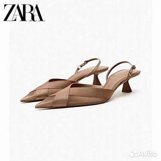 Туфли лодочки Zara 36-37 слингбэки