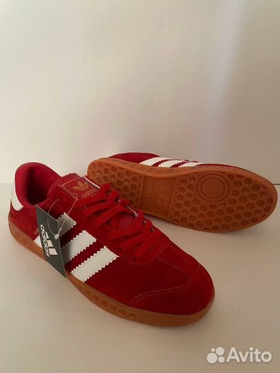 Кроссовки Adidas hamburg red красные