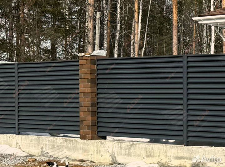 Забор жалюзи из металла