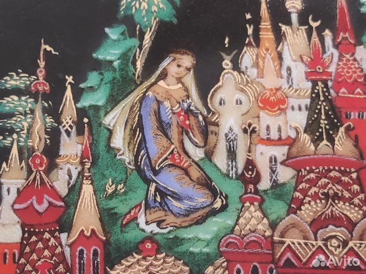 Винтажная тарелка Руслан и Людмила