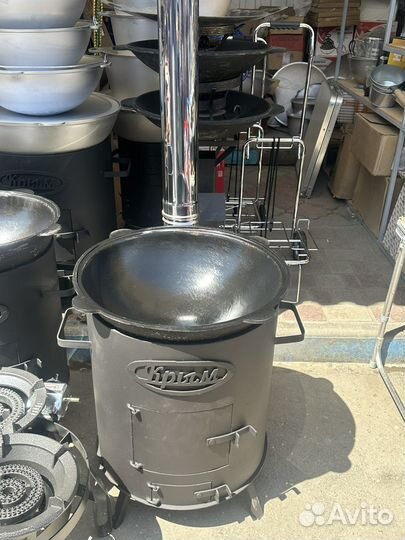 Казан чугунный +печь Очаг