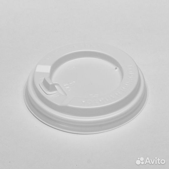 Крышка к стаканам 250мл белая d80мм с откидным кл