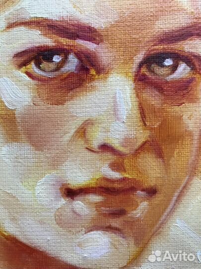 Картина маслом на холсте, винтаж, 40/50 см