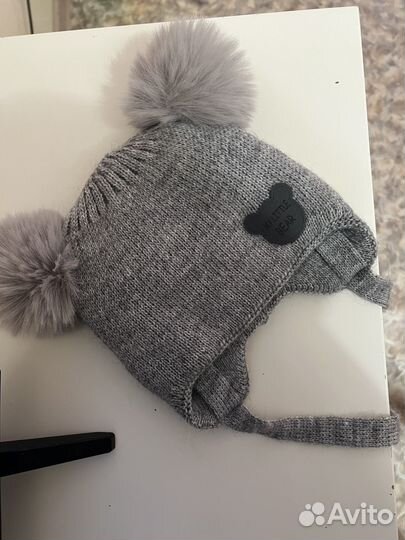 Шапка зимняя детская 3-6 месяцев