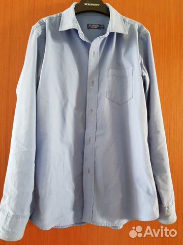 Рубашка голубая 146