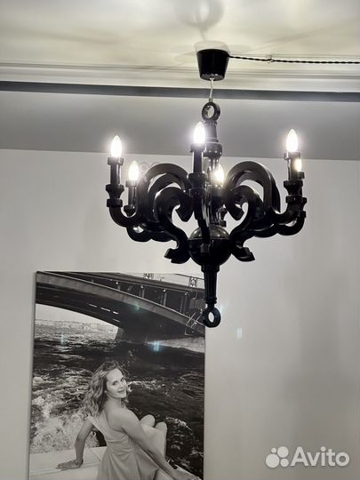 Подвесная люстра Paper Chandelier D90 Black