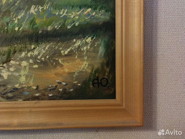 Картина маслом на холсте пейзаж бу