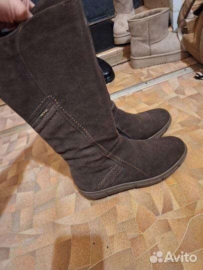 Сапоги натуральная замша 38