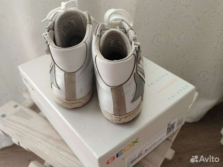 Кеды кожанные geox (кроссовки)