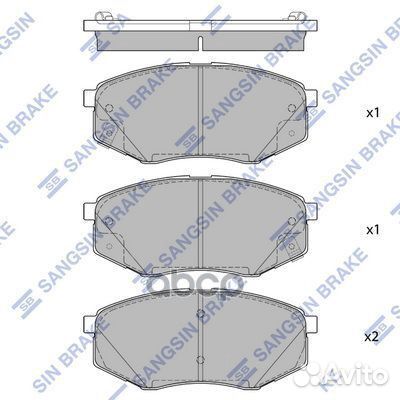 Колодки тормозные дисковые SP1681 Sangsin brake