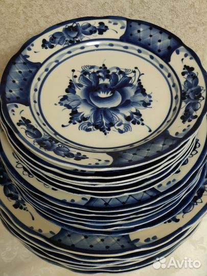 Набор тарелок Гжель