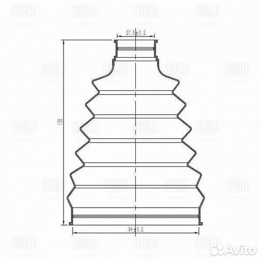 Пыльник шруса наружного (компл: хомуты/смазка/креп