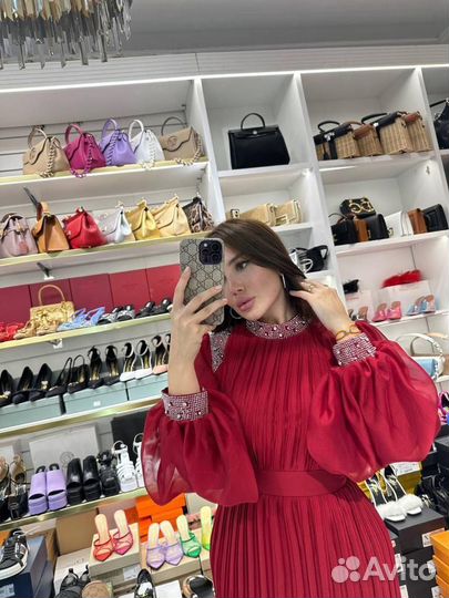 Платье длинное шелк