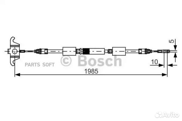 Bosch 1987482128 тормозной трос