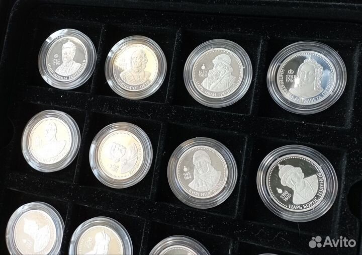 Медали, Правители России, 12 штук, серебро