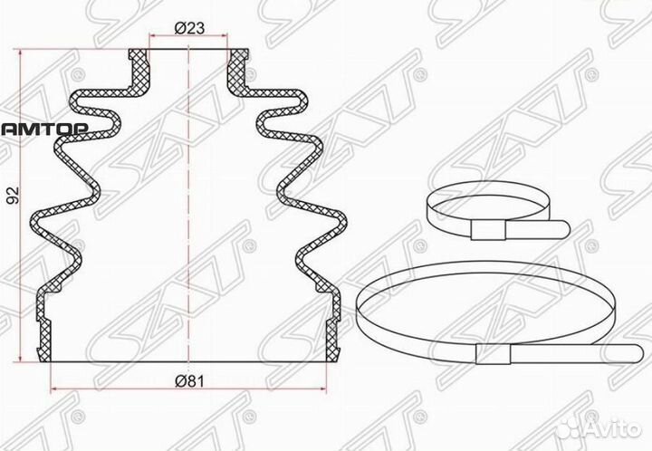 SAT C-1130 Пыльник шруса наружный ford focus II 04