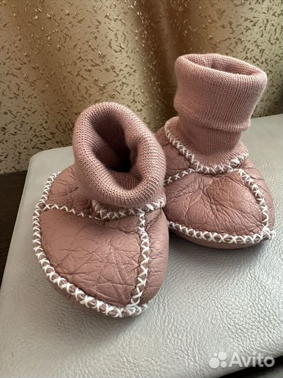 Пинетки для девочки теплые