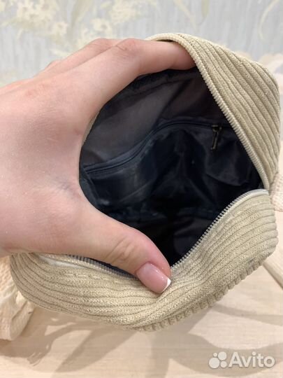 Сумка вельветовая в рубчик через плечо