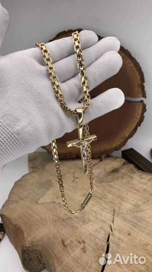 Золотая цепь двойной якорь
