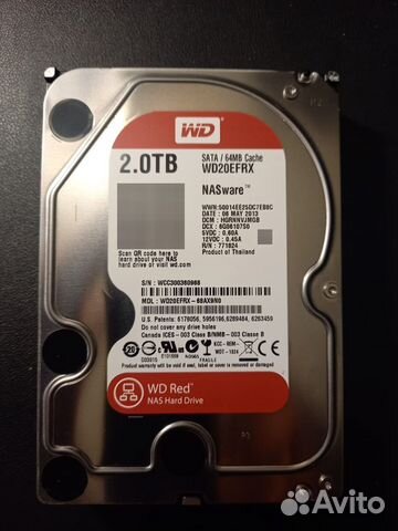 HDD 2.0TB Western Digital Red (WD20efrx) купить в Москве | Электроника ...