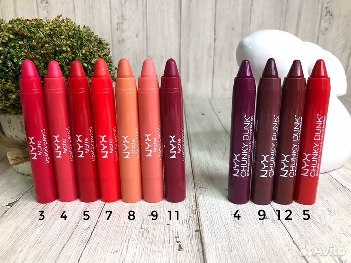 Матовые помады-карандаши NYX