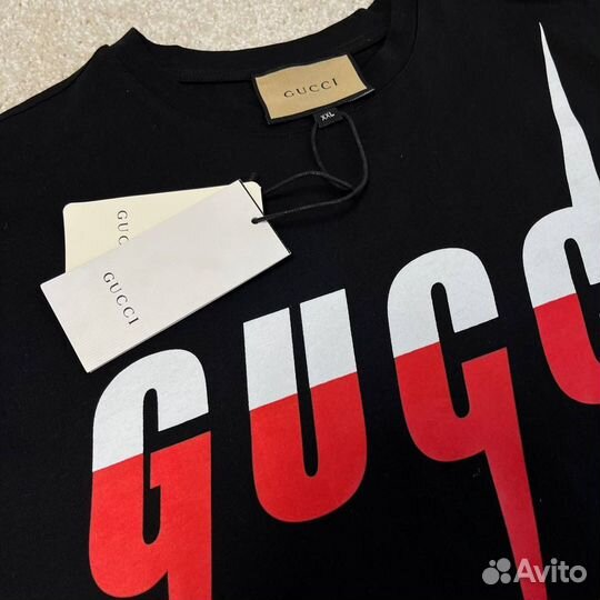 Футболка Gucci черная M-2XL