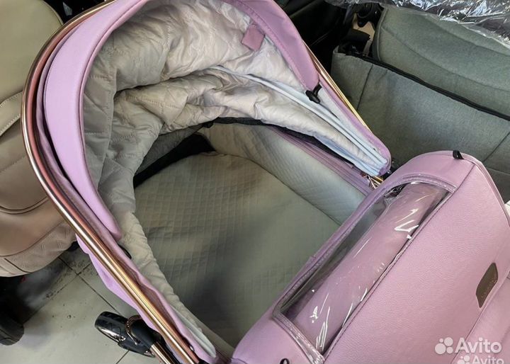 Коляска 2 в 1 luxmom 608 (розовая )
