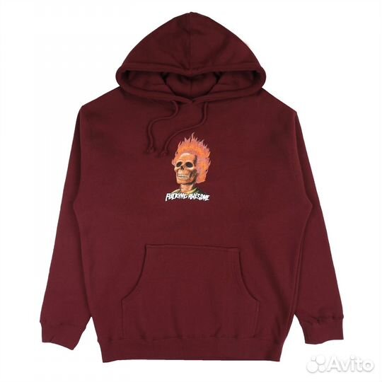 Fucking Awesome M flame skull hoodie худи