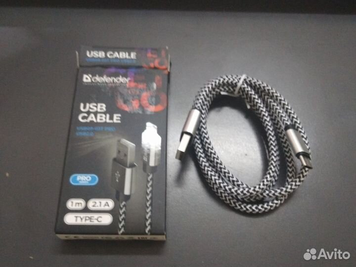 Кабель usb A type C длина 1 м 2.1 А