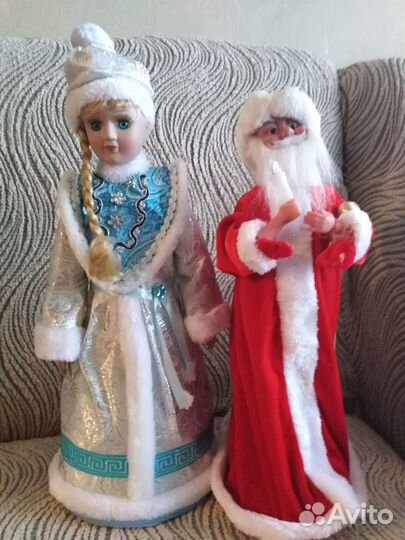 Новогодние игрушки дед мороз и снегурочка