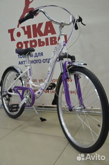 Велосипед Novatrack Butterfly 24 6ск white/purple