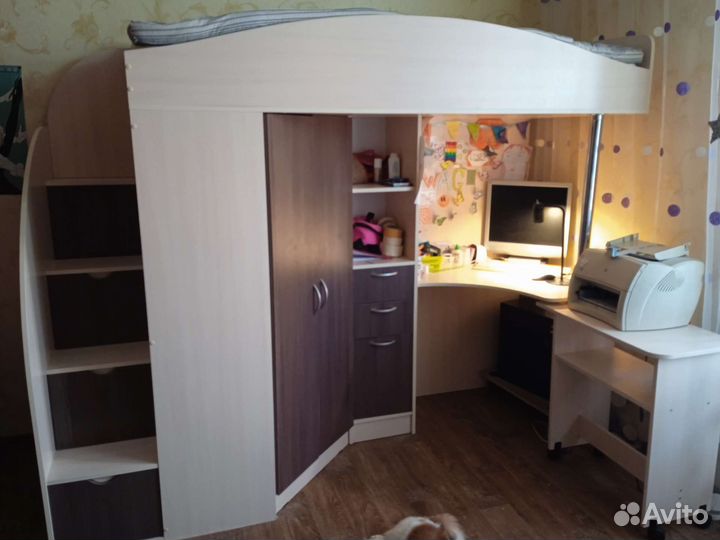 Детская кровать угловая