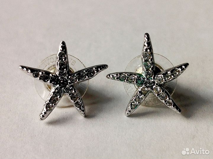 Swarovski серьги-пуссеты Морская звезда