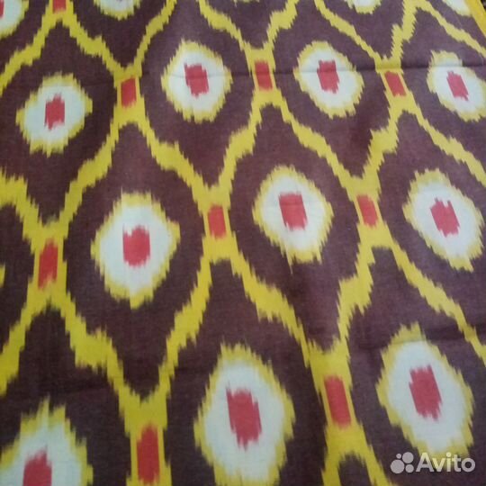 Узбекский хлопковый икат ручного ткачества. F007