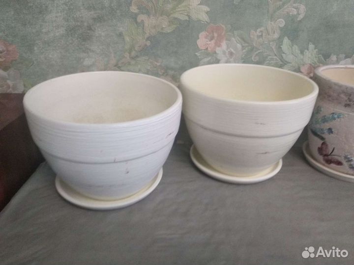 Керамические горшки для цветов. Цена за всё
