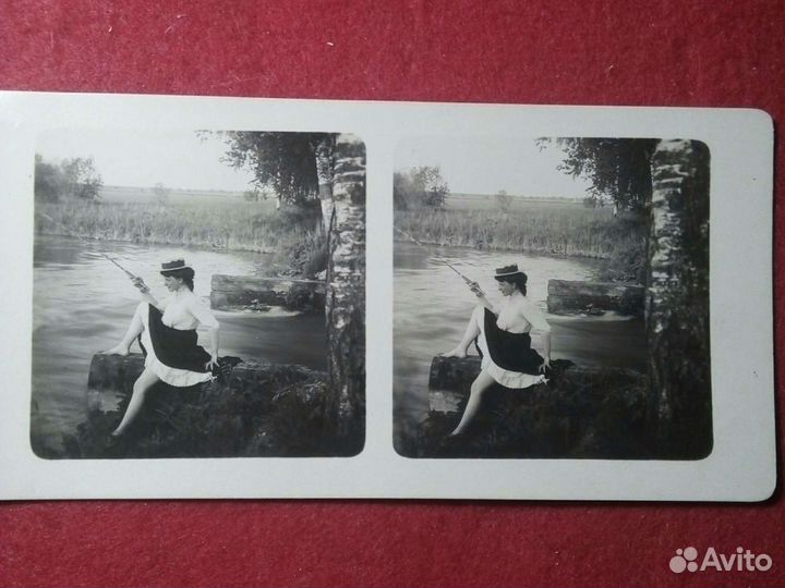 Фото- стерео /рыбачка/ Россия до 1917 года