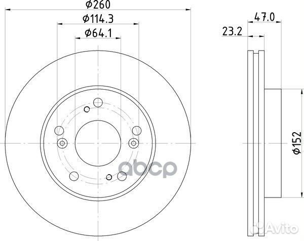 Диск тормозной перед ND8053K ND8053K nisshinbo