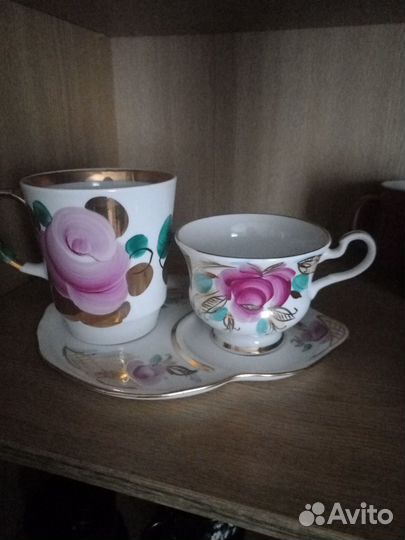 Чашки с блюдцем