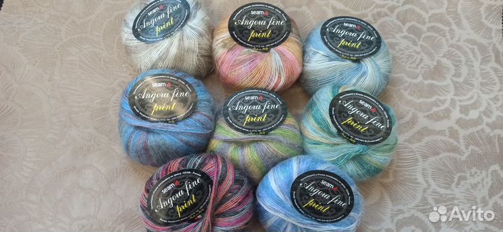 Пряжа Ангора фине принт Seam