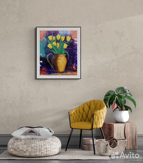 Эксклюзивная картина для интерьера. Цветы