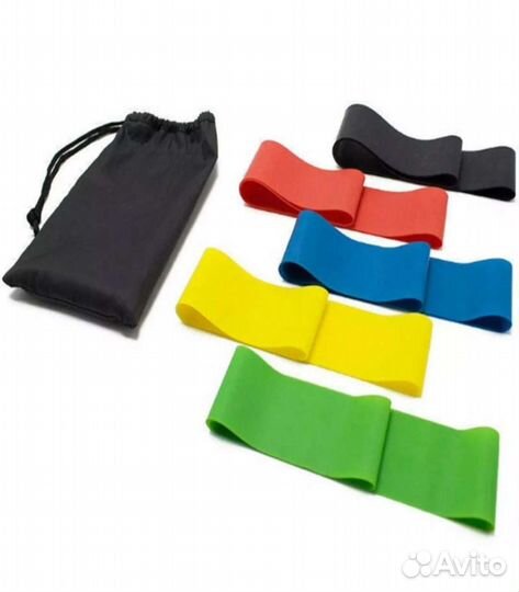 Резинки-еспандеры для фитнеса 5шт в чехле